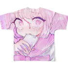 あくむ病院の依存♡少女（ゆめかわいい） フルグラフィックTシャツの背面