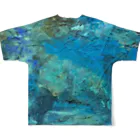 ㌱川の海底ひゃくおくまんキロメートル All-Over Print T-Shirt :back