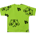 SUMOMOMOのトラくん緑 フルグラフィックTシャツの背面