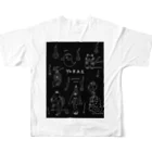 SUMOMOMOの妖怪大集合 All-Over Print T-Shirt :back