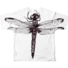 ブティック萌のThe 夏の虫たち フルグラフィックTシャツの背面