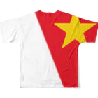 モリアゲ隊の中国代表 フルグラフィックTシャツの背面