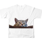 m_eggの#1 cat. All-Over Print T-Shirt :back