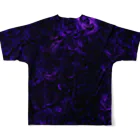 ᛋᛏᚱᚨᚾᚷᛖ ꙮ ᛄᚢᚾᚴの紫色の薔薇 All-Over Print T-Shirt :back