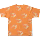 CrabHouseのえびがいっぱいTシャツ（からくち） フルグラフィックTシャツの背面