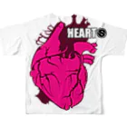 stoneheartsの心臓トライバル　フルグラフィックTシャツ フルグラフィックTシャツの背面