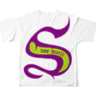 stoneheartsのstonehearts『S』ロゴ フルグラフィックTシャツの背面