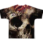 Darkness and individualityのscull All-Over Print T-Shirt :back