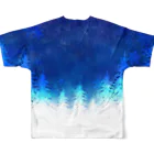 サワネチヒロのショップの冬の夜その２ All-Over Print T-Shirt :back