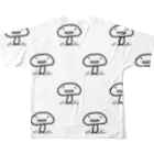 ハナのお店の天然きのこ All-Over Print T-Shirt :back