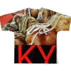 谷嵜なおきTANIZAKINAOKIのたこ焼きTシャツ フルグラフィックTシャツの背面