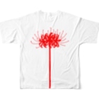 Alba spinaの彼岸花　ワンポイント All-Over Print T-Shirt :back
