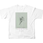 rilybiiのbouquet green フルグラフィックTシャツの背面