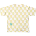 2Dうさぎの2Dうさぎ　千鳥 All-Over Print T-Shirt :back