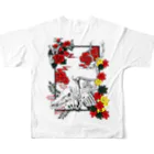 Jano'sの猪鹿蝶 ｢亡｣   All-Over Print T-Shirt :back