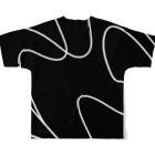 ﾄﾙｺﾞﾚのイヤホン　ドローイング All-Over Print T-Shirt :back