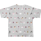 まめるりはことりのちみまめ文鳥ちゃん【まめるりはことり】 All-Over Print T-Shirt :back