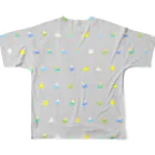 まめるりはことりのちみまめセキセイインコちゃん【まめるりはことり】 All-Over Print T-Shirt :back