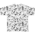 どうぶつのホネ、ときどきキョウリュウ。のどうぶつのホネ [pattern-C] All-Over Print T-Shirt :back