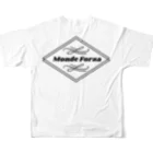 MONDE FORZAのMF Front ＆ Back LOGO フルグラフィックTシャツの背面