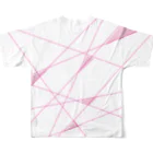 TSUBAME WORKSのlaser light/pink All-Over Print T-Shirt :back