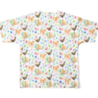 Julia_Madokaの犬・猿・キジと桃（フルグラフィック） All-Over Print T-Shirt :back