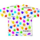 あとりえのっくのうにょものＴシャツ【ぱきっと総柄】 All-Over Print T-Shirt :back