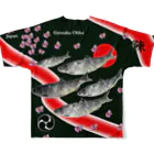 G-HERRINGの鰊！ 神恵内 （ニシン；HERRING）あらゆる生命たちへ感謝をささげます。 フルグラフィックTシャツの背面