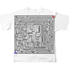 いせだまや（CreatiVe & DeSign）のMaze（メッセージ） All-Over Print T-Shirt :back