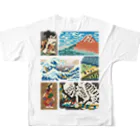 すとろべりーガムFactoryの【バックプリント】 ドット浮世絵 All-Over Print T-Shirt :back