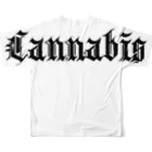 CannabisのCannabis フクロウプリントTシャツ フルグラフィックTシャツの背面