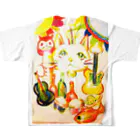 ▲ゆっこ(岩手産のスカイツリー )▲の招き猫！ フルグラフィックTシャツの背面