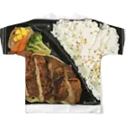 脂身通信Ｚのチキンソテー弁当 フルグラフィックTシャツの背面