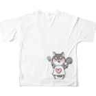 さくらとそらクリエイティブのシンプル　しばちゃん フルグラフィックTシャツの背面