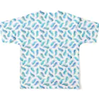 Julia_Madokaのブルーコル・パターン All-Over Print T-Shirt :back