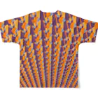 百年蟹座の秋な色とりどり(細) フルグラフィックTシャツの背面