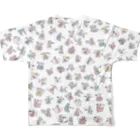 aNone sOnoneのやさしい着物仲間（白色） All-Over Print T-Shirt :back