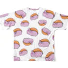 PIKIMONのぴきずし SALMON 総柄T All-Over Print T-Shirt :back