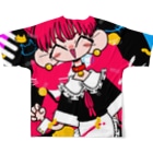 めおShopの猫メイドボーイ All-Over Print T-Shirt :back
