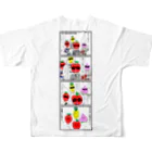 フルーツおじさんとっしーオリジナルグッズストアのザ・フルーティーズ4コマ All-Over Print T-Shirt :back