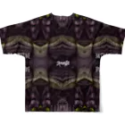 【ホラー専門店】ジルショップのゴシックルーム(紫) フルグラフィックTシャツの背面