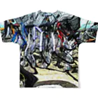 日々好日屋2号店の自転車ドミノ All-Over Print T-Shirt :back
