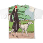 J. Jeffery Print Galleryの愛犬とお散歩 フルグラフィックTシャツの背面