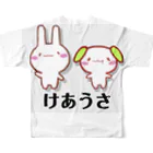 けあうさSHOPのけあうさ　ロゴ入り フルグラフィックTシャツの背面