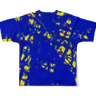 Takeo_HiraoのHirao_Blue_01 フルグラフィックTシャツの背面