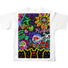 Cursed Eyeのサイケデリック野郎 All-Over Print T-Shirt :back