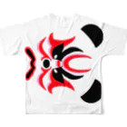 日々好日屋2号店の隈取りパンダ All-Over Print T-Shirt :back