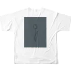 rilybiiのdark gray green blue フルグラフィックTシャツの背面