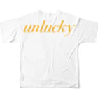 inko andのアンラッキー フルグラフィックTシャツの背面