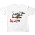 3DCGからのぉ～の4heli2 フルグラフィックTシャツの背面